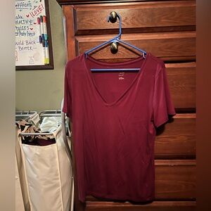 Maroon basic top XL